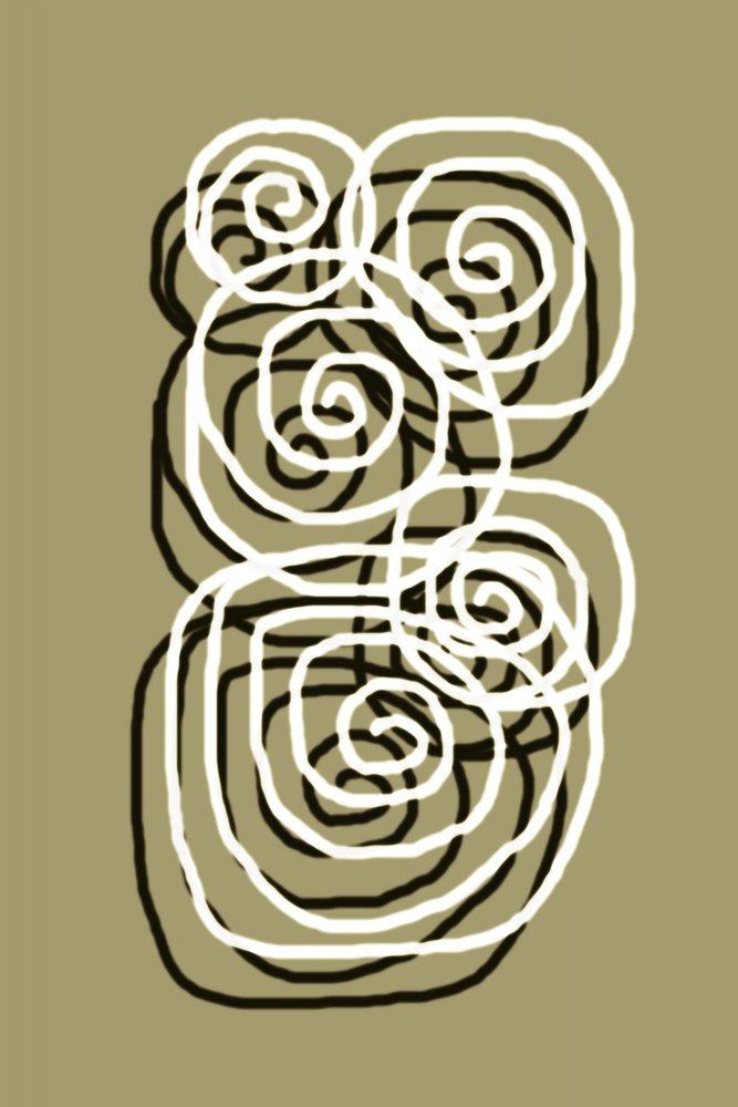 Vloeiende organische spiralen door Christina Sillen