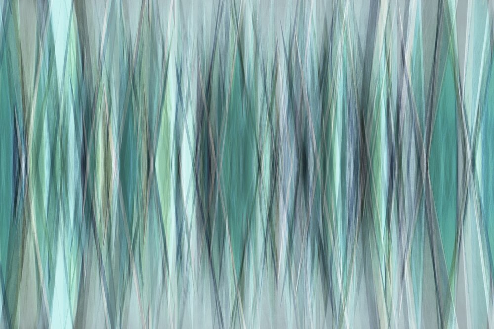 Vloeiende blauwgroene lijnen door Christina Sillen