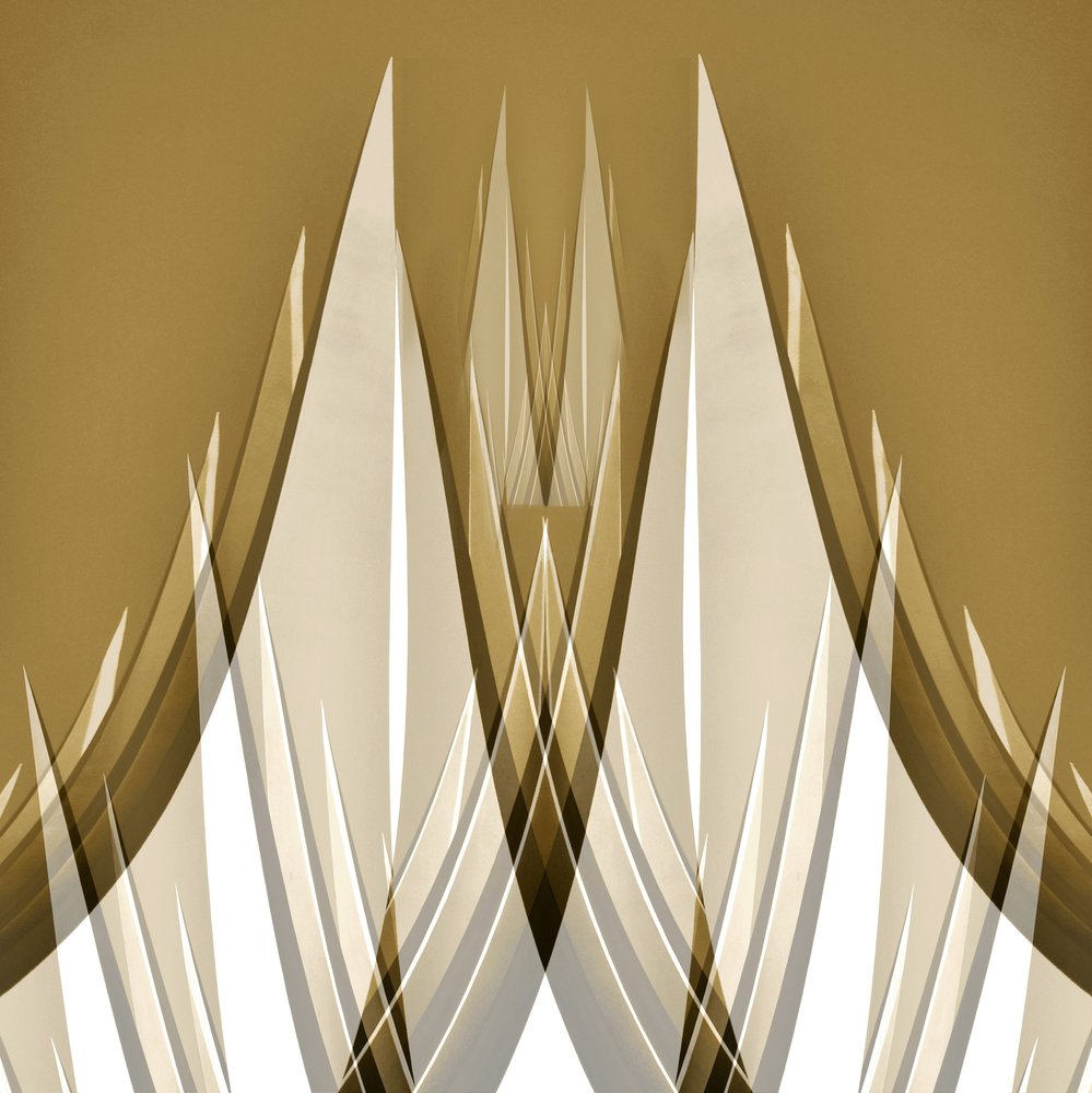 Verscherpt gouden geometrisch patroon door Christina Sillen