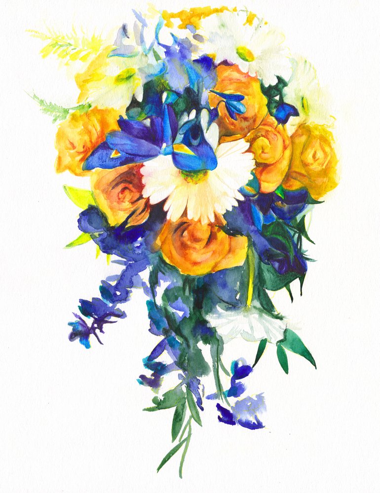 Levendige bloemenwaterval door Christine Lindstrom