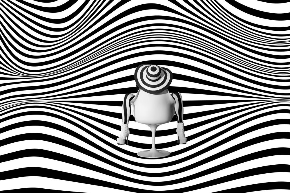Stijlvolle Op Art-vrouw door Christine von Diepenbroek