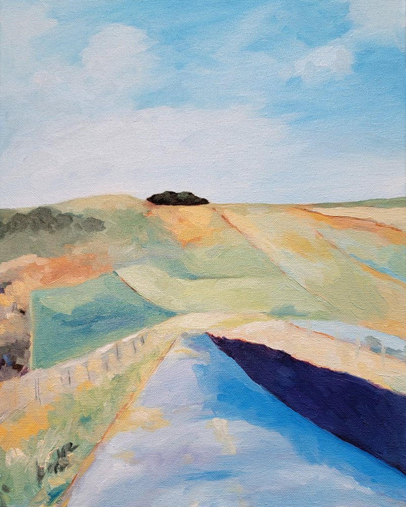 Landweg door de velden door Claire Whitehead