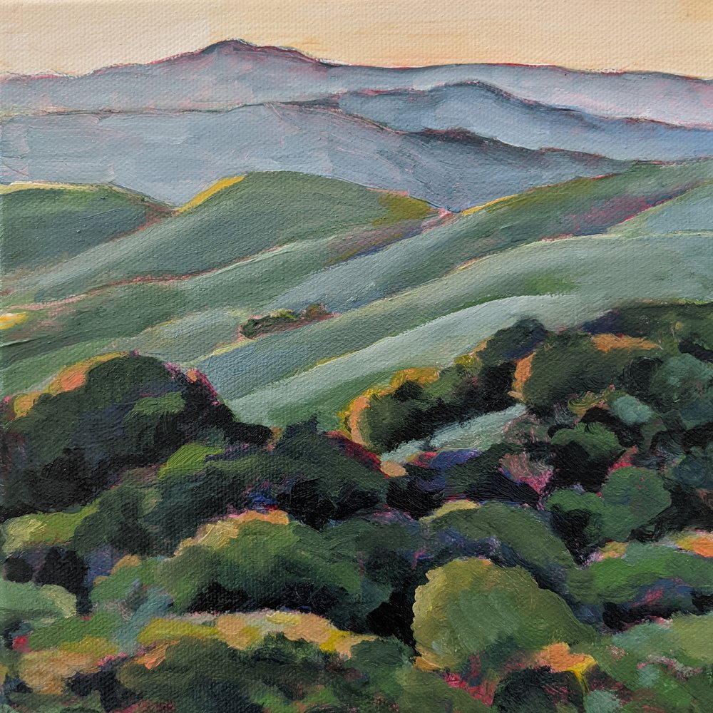 Rolling Hills – Goudkleurig licht door Claire Whitehead