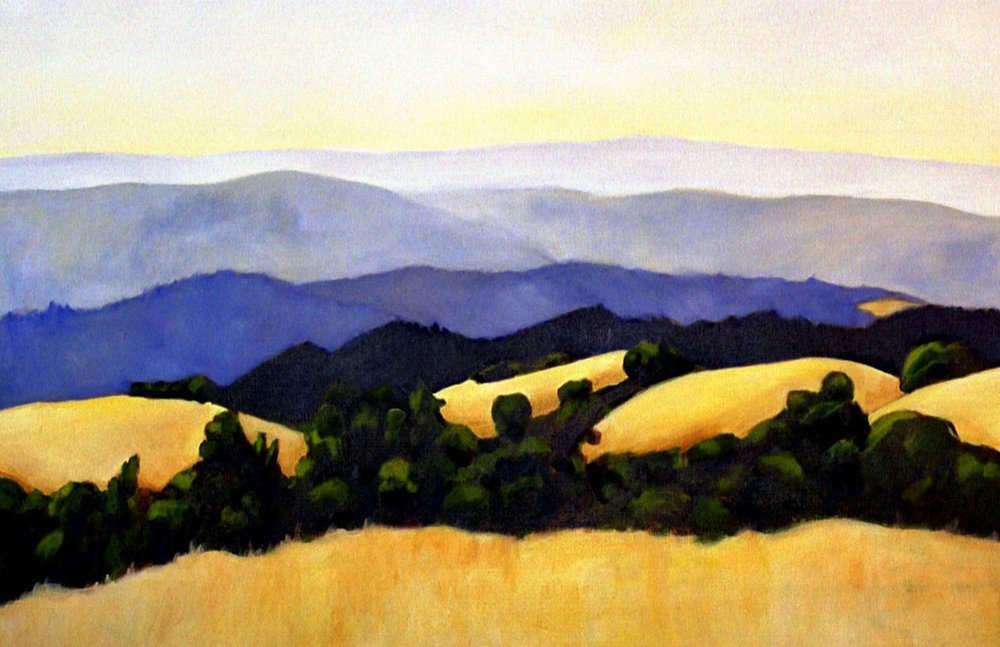 Serene Golden Hills door Claire Whitehead