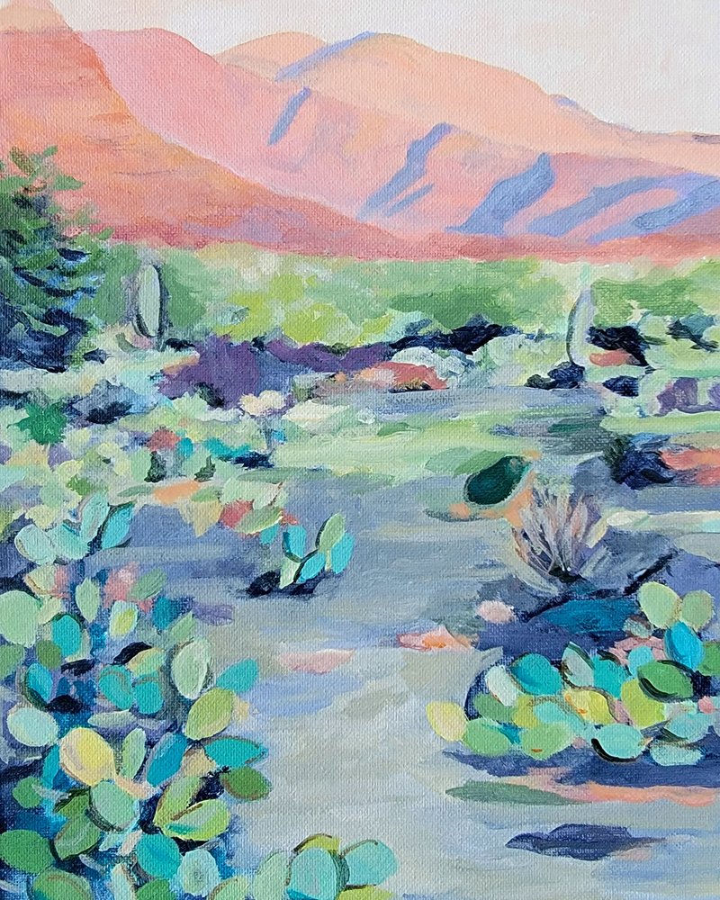 Levendig woestijnlandschap door Claire Whitehead