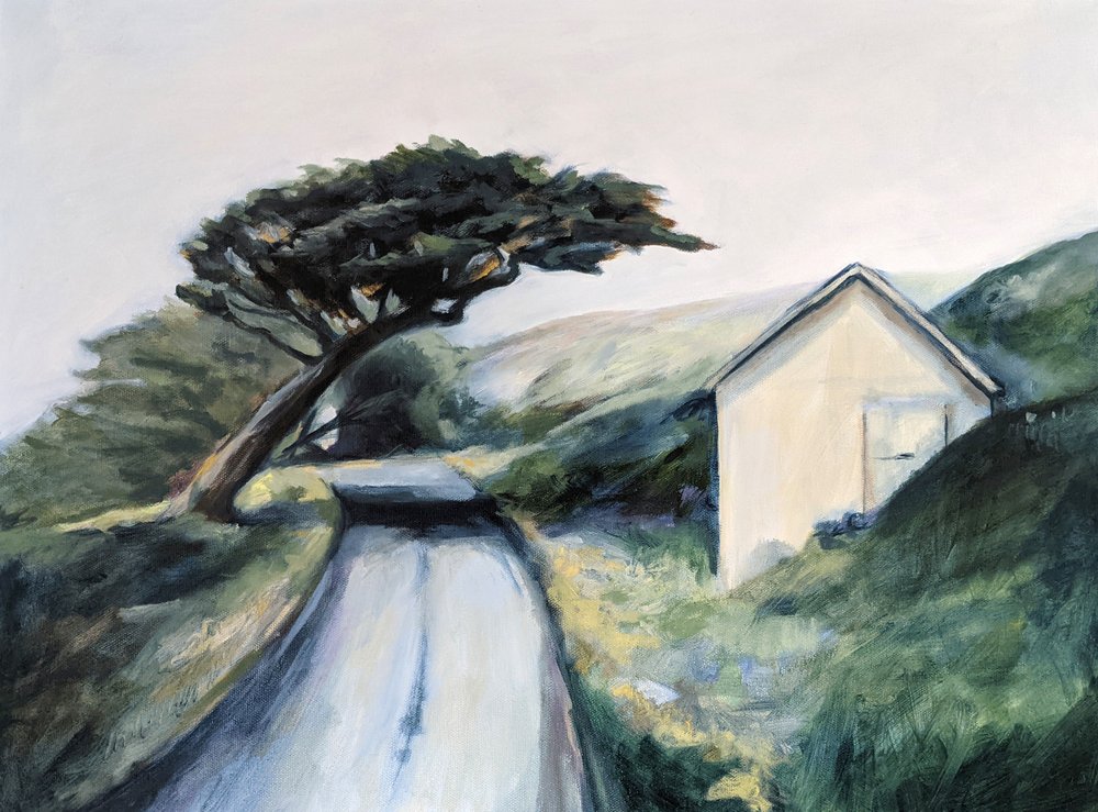 Over de kronkelende landweg naar huis door Claire Whitehead