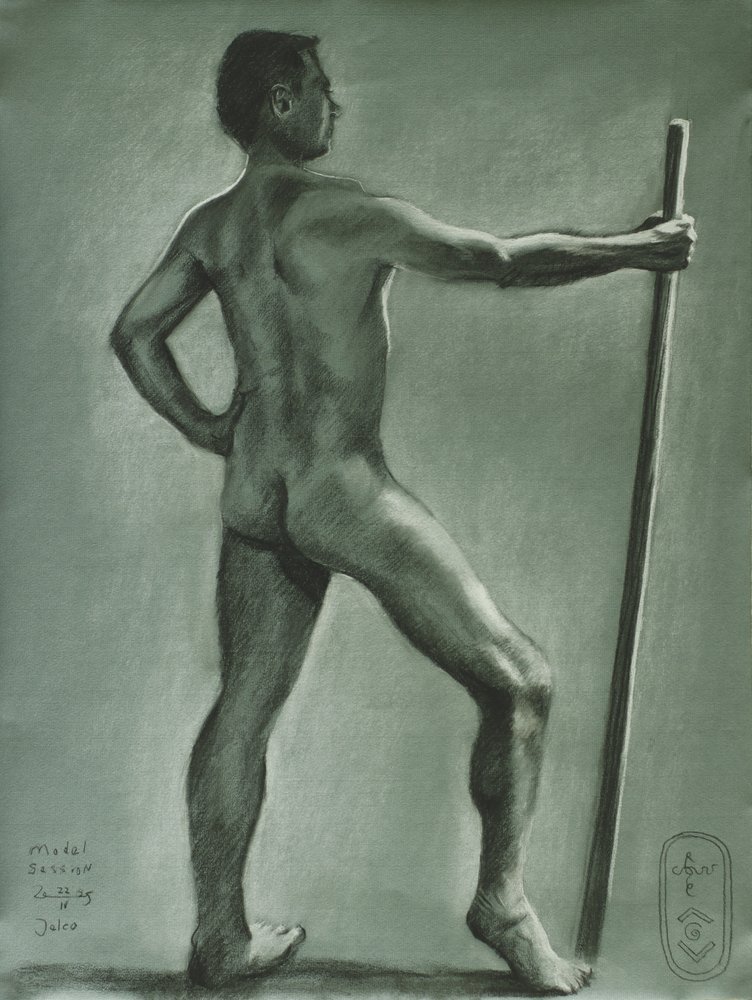 Klassieke studie van een mannelijk figuur door Corné Akkers