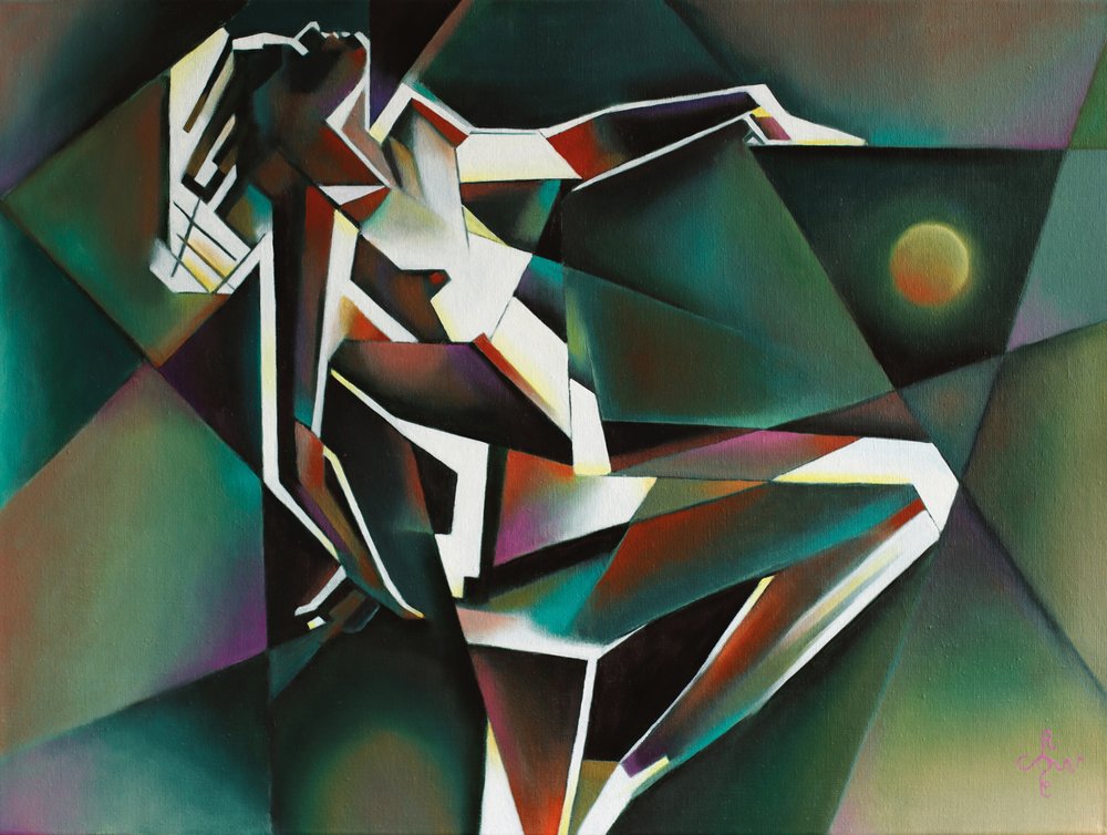 Dynamische geometrische danseres door Corné Akkers