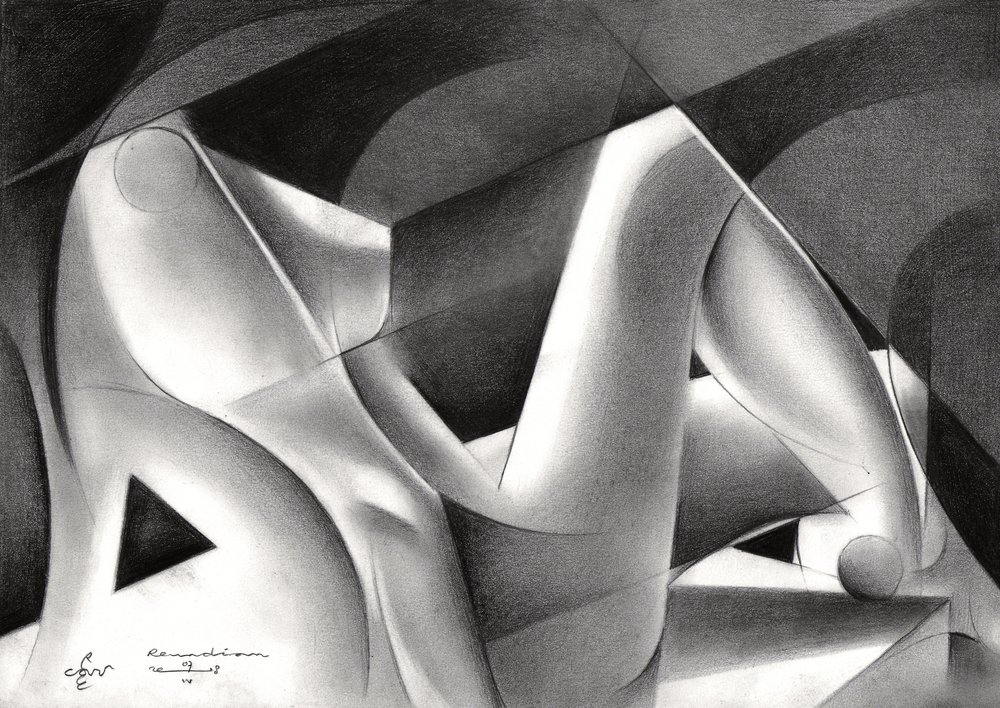 Elegante abstracte vorm door Corné Akkers