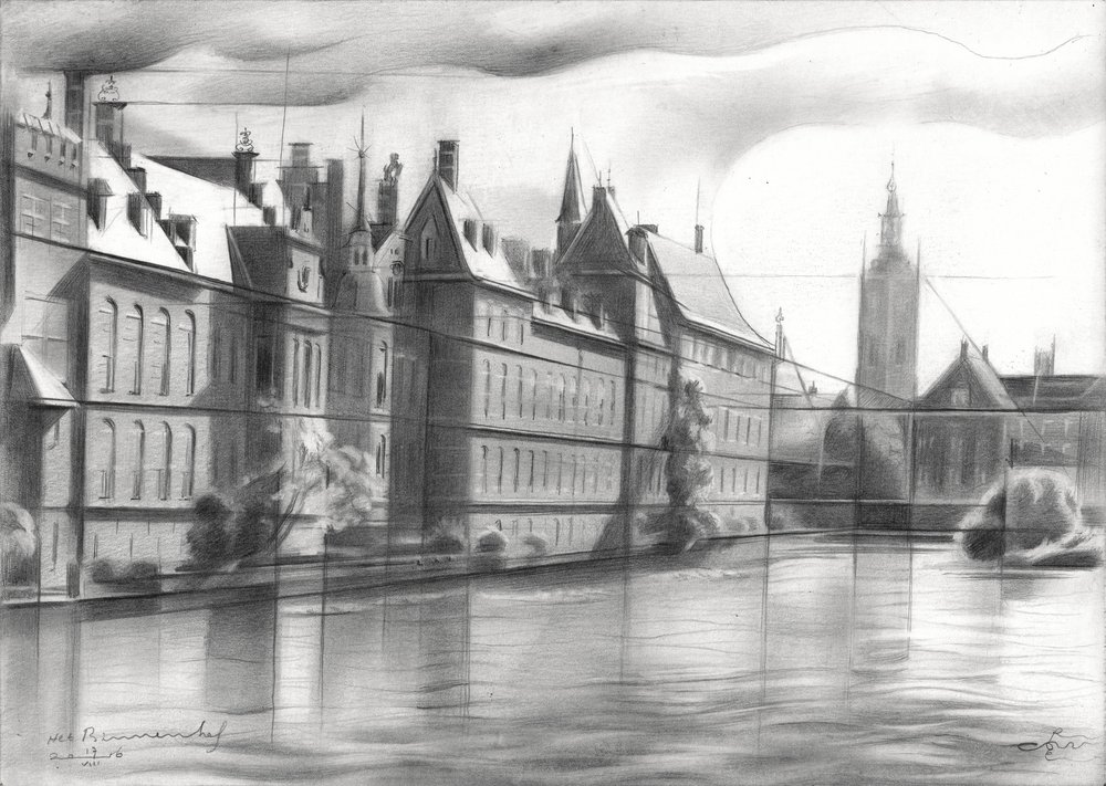 Weerspiegelingen in het historische kanaal door Corné Akkers
