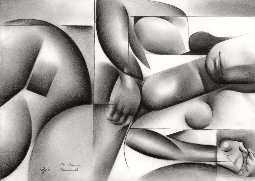 Sensuele geometrische figuur door Corné Akkers