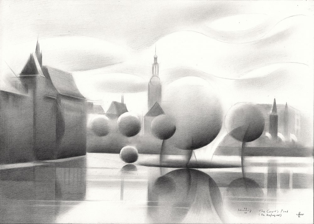 Surrealistische weerspiegelingen in het stadsbeeld door Corné Akkers