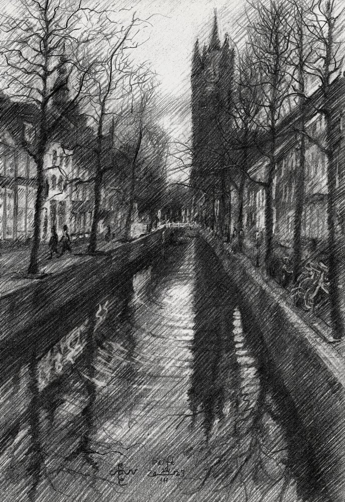 Schets van het Winter City-kanaal door Corné Akkers