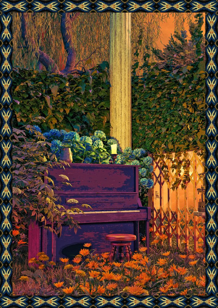 Enchanted Garden Piano door CosmoZach
