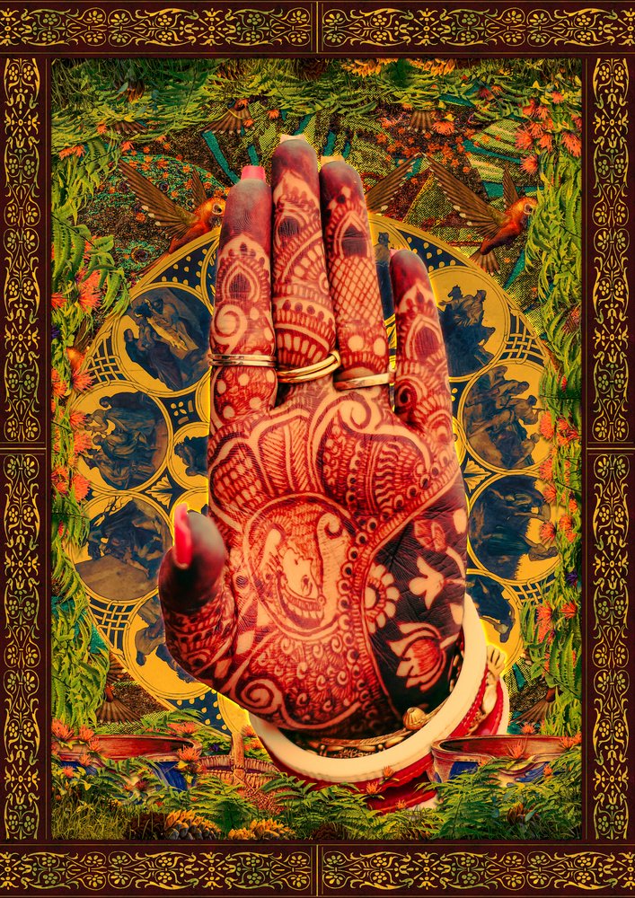Sierlijke Mehndi-hand door CosmoZach