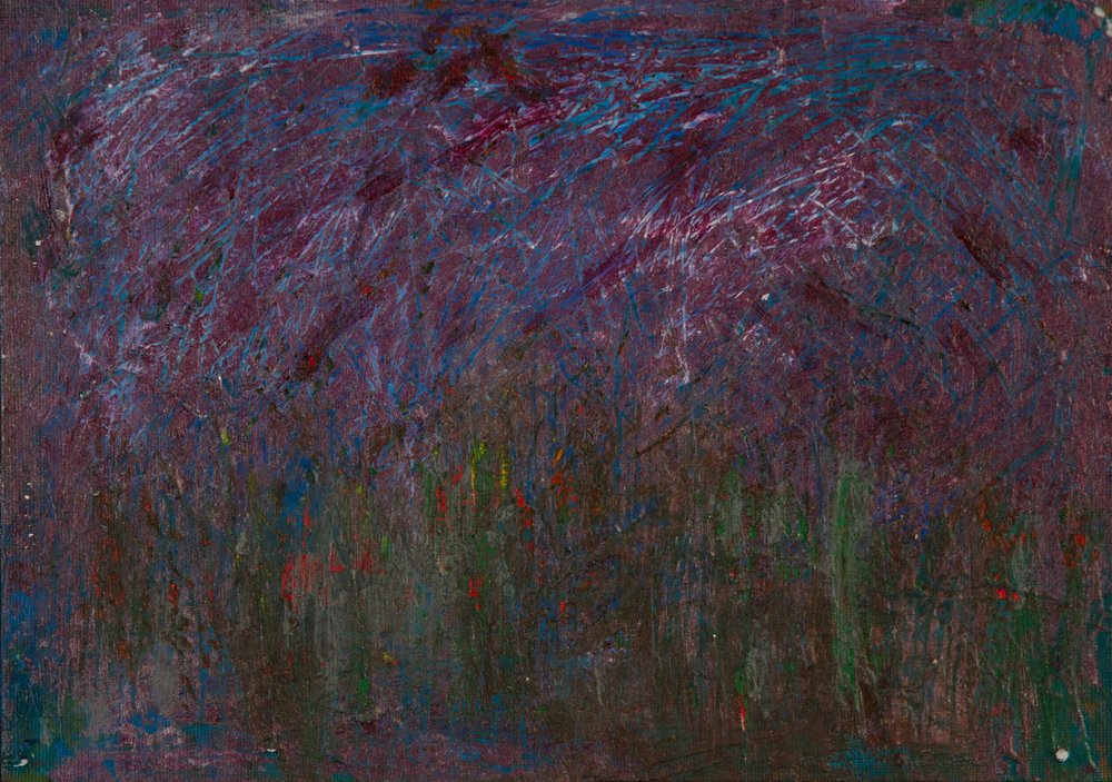 Donker abstract landschap door Dale Hefer