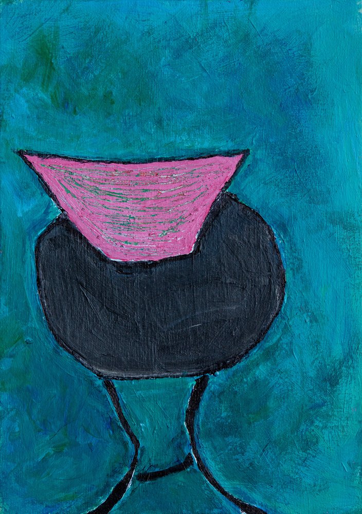 Abstracte roze figuur door Dale Hefer & Family