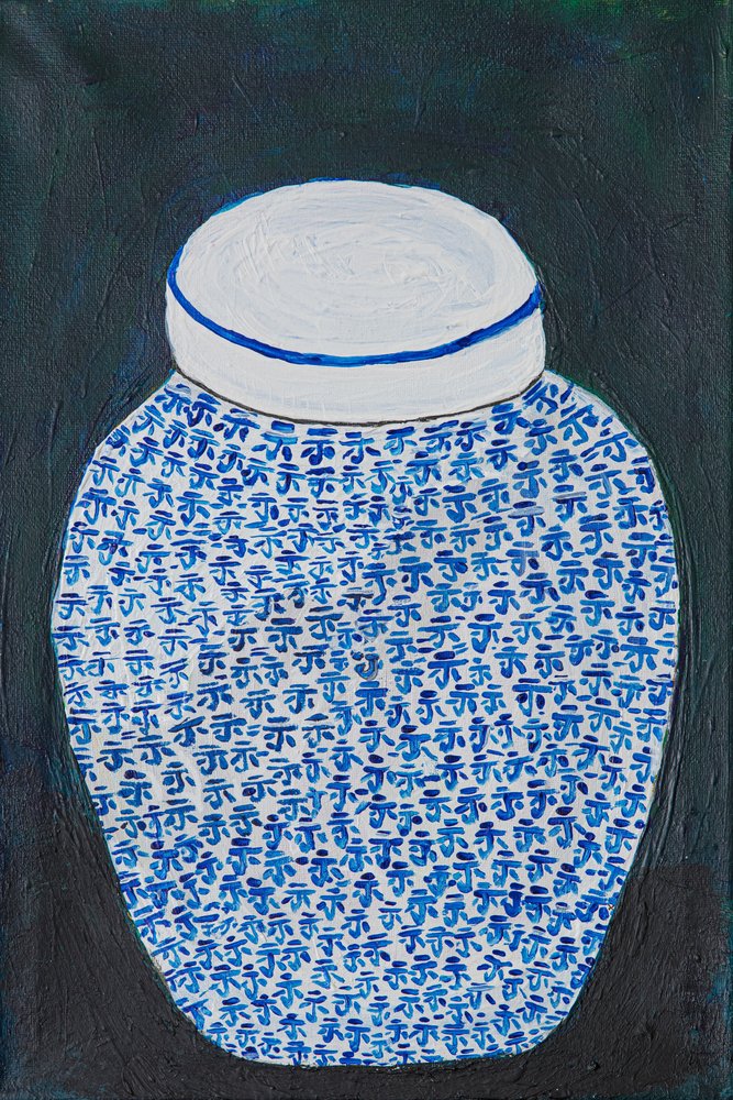 Blauw-witte gemberpot door Dale Hefer & Family
