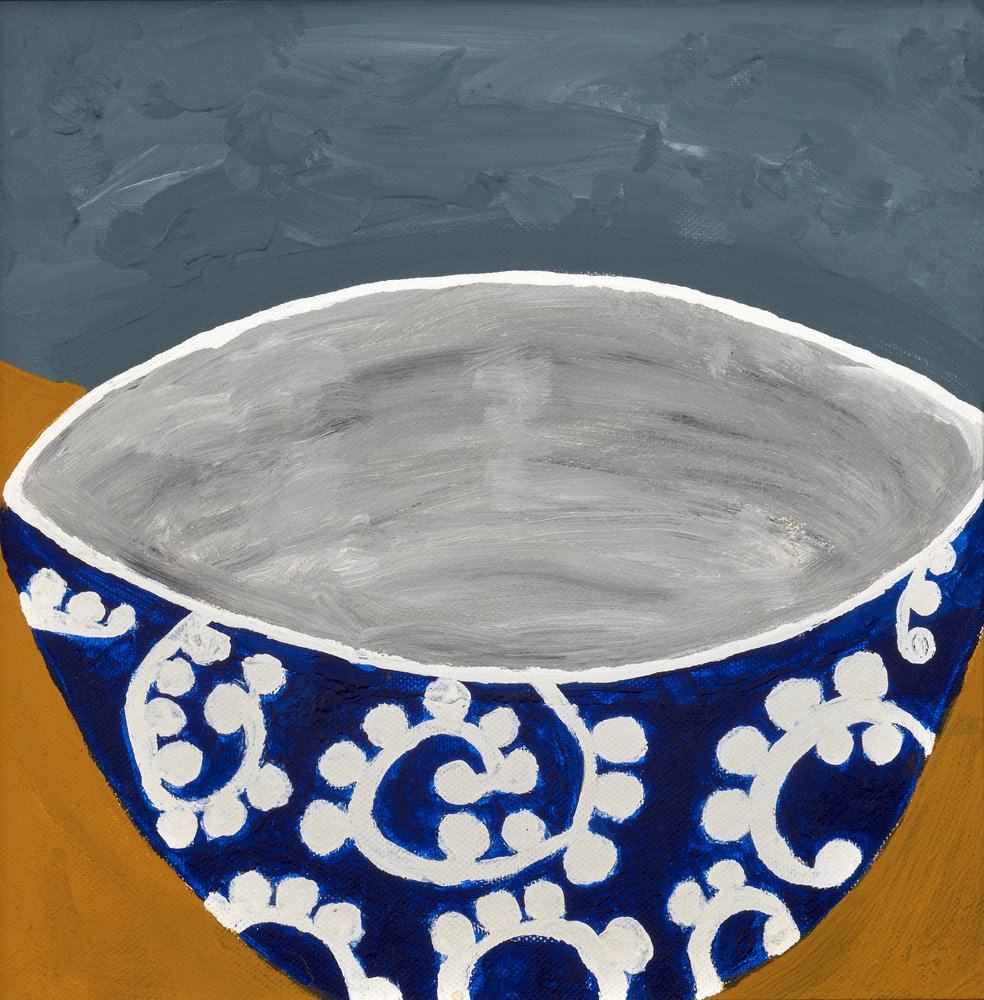 Elegant blauw schalenpatroon door Dale Hefer & Family