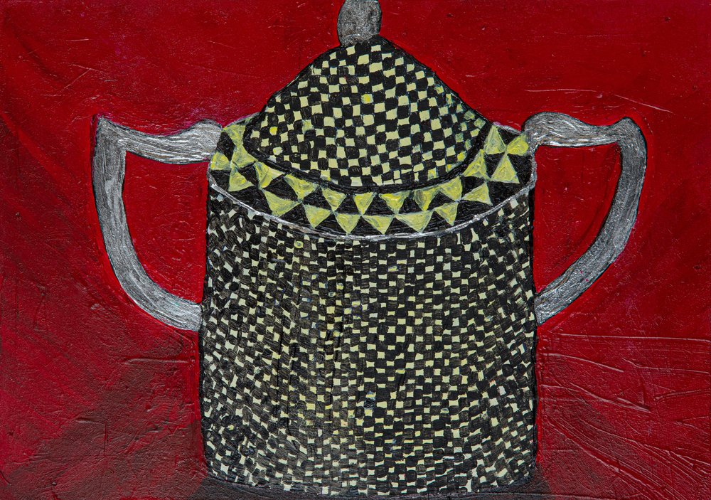 Geometrisch stilleven met theepot door Dale Hefer & Family