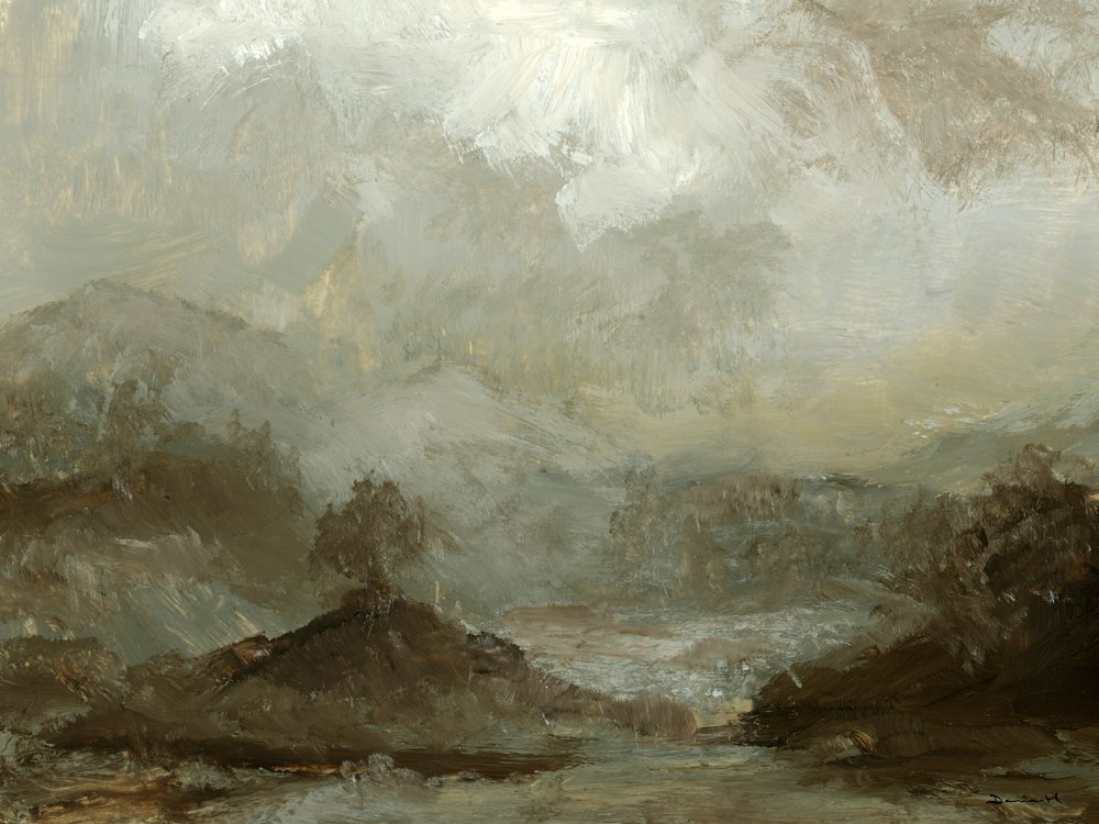 Eik op een heuvel door Dan Hobday