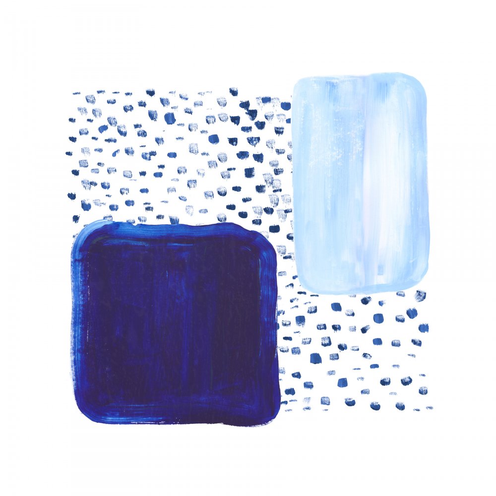 Compositie van Blue Strokes door Danushka Abeygoda