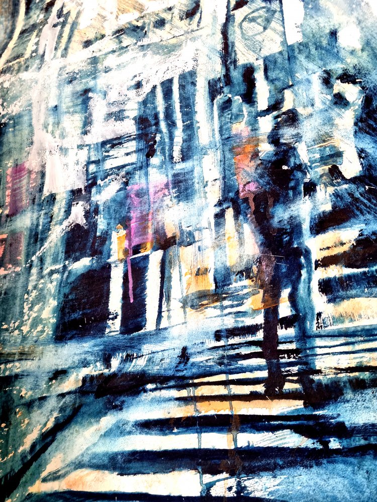 Abstracte stadsstraat door David Antonides
