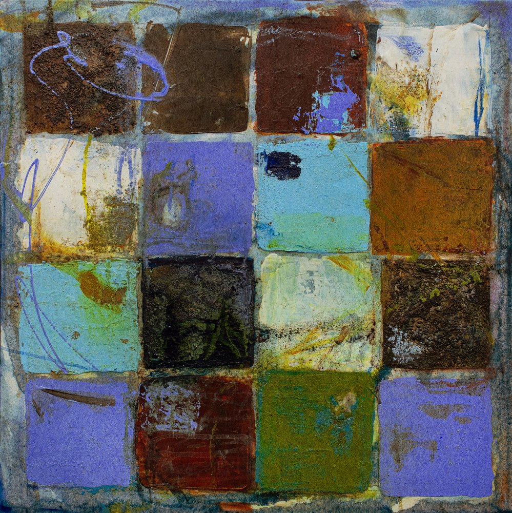 Abstract kleurenraster door Deb Chaney