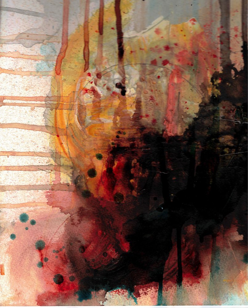 Vurige abstracte druppels door Deb Chaney