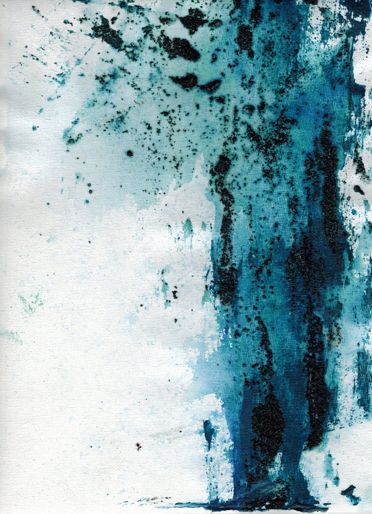 Mysterieus blauw abstract door Deb Chaney