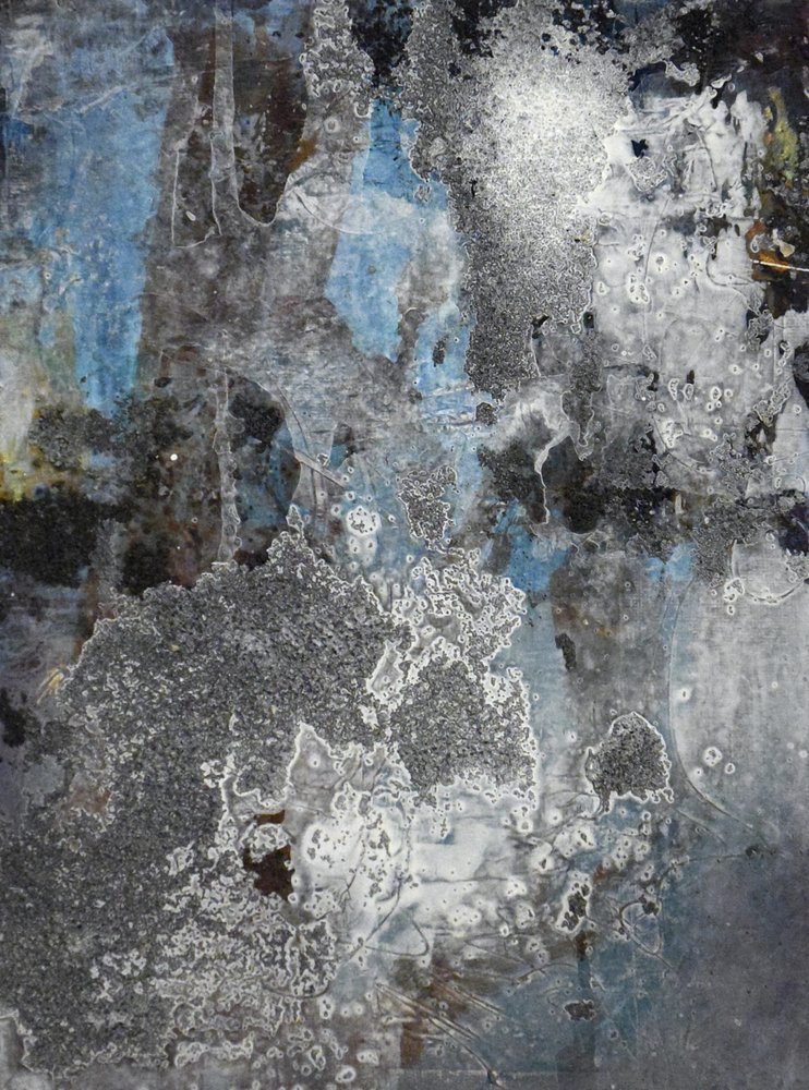 Verweerd blauw grunge door Deb Chaney