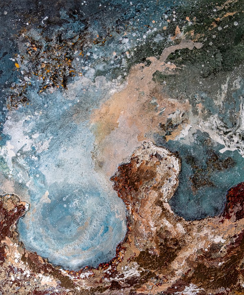 Aards abstract profiel door Denise Quah