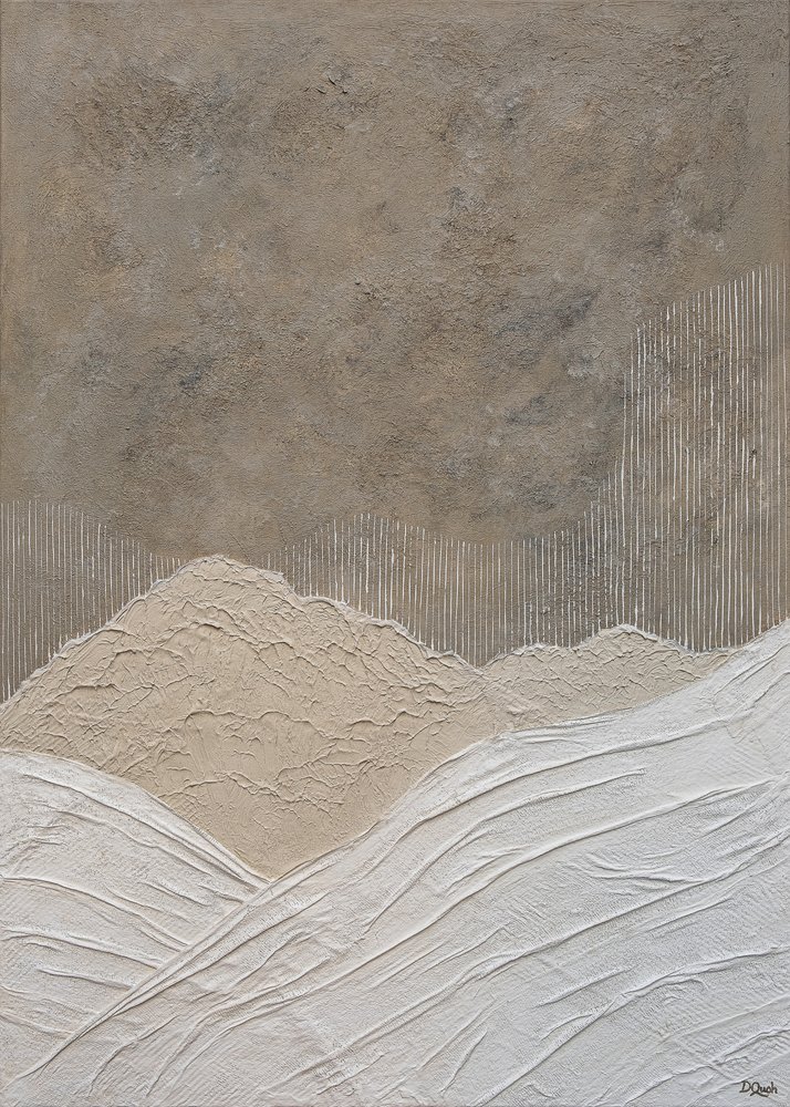 Berglandschap met reliëf door Denise Quah