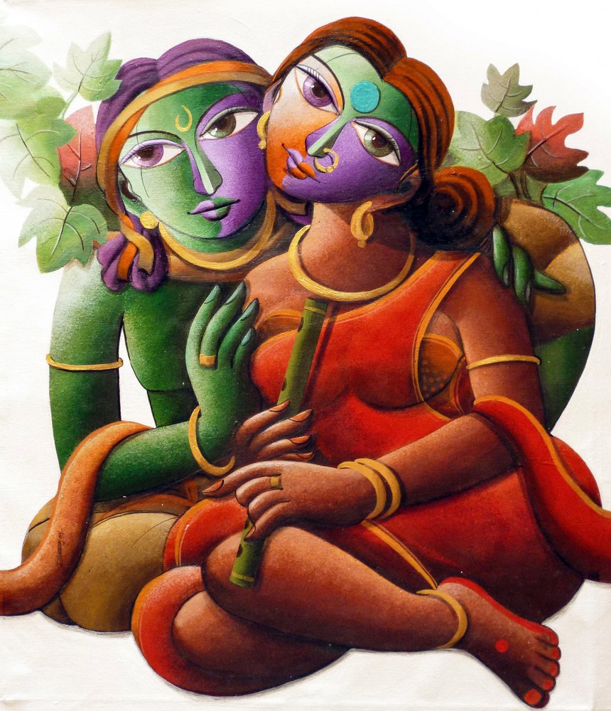 Kleurrijk Indiaas stel door Dhananjoy Mukherjee