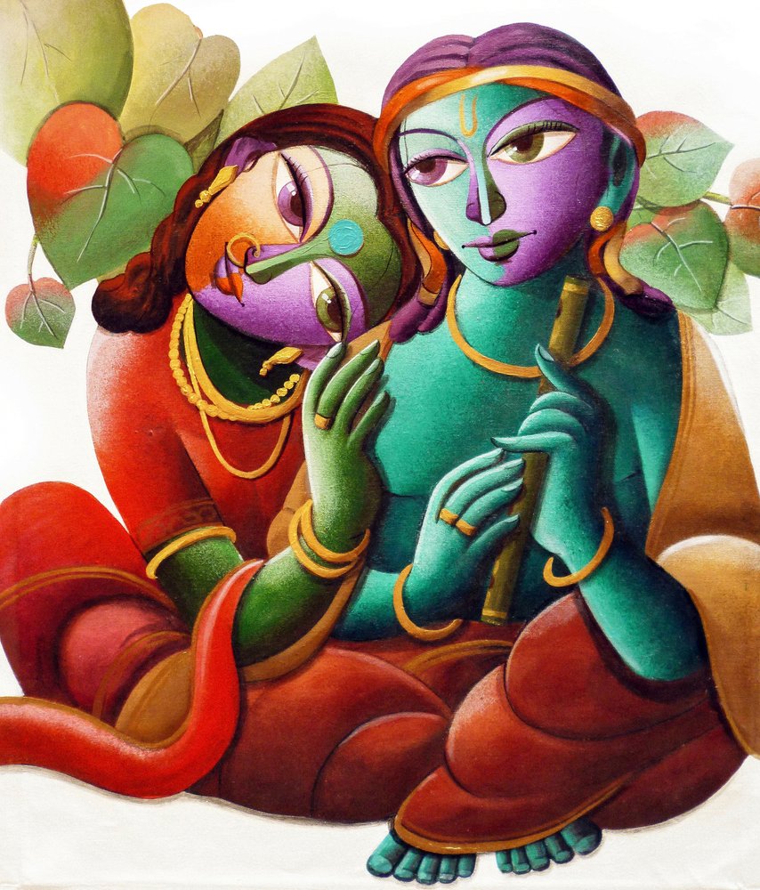 Krishna Radha: Goddelijke Liefde door Dhananjoy Mukherjee