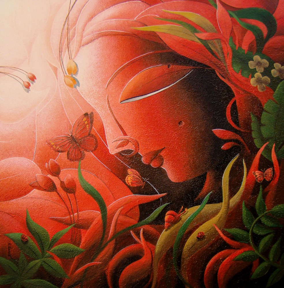 De serene natuurvrouw door Dhananjoy Mukherjee