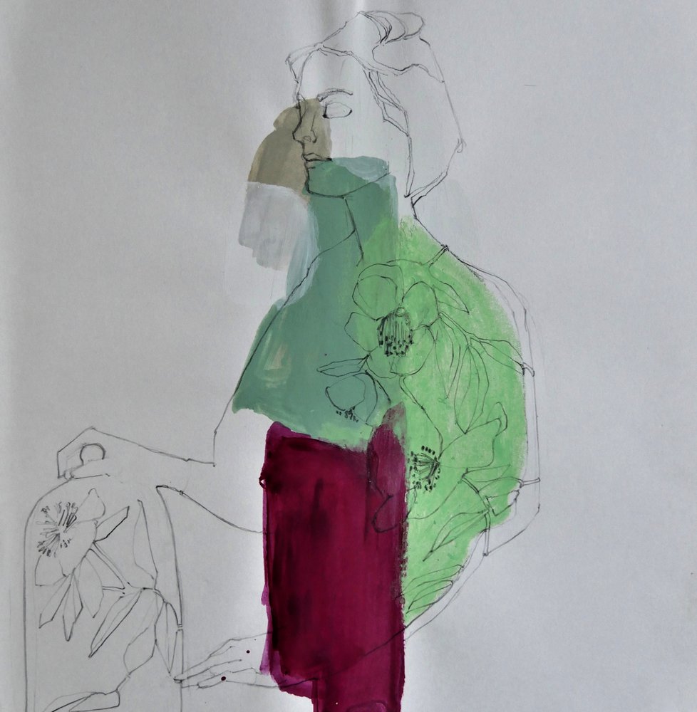Abstracte bloemfiguur door Doris Schmitz
