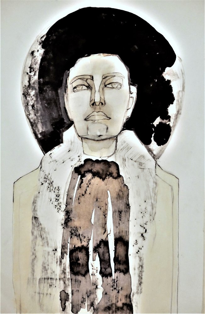 Abstract Halo-portret door Doris Schmitz