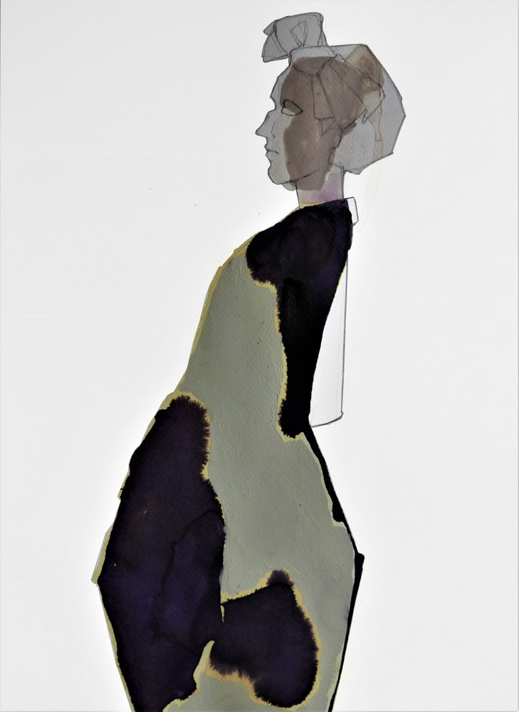 Abstract: Profiel van een vrouw door Doris Schmitz