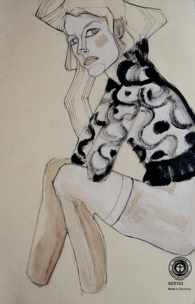 Chique mode-illustratie door Doris Schmitz