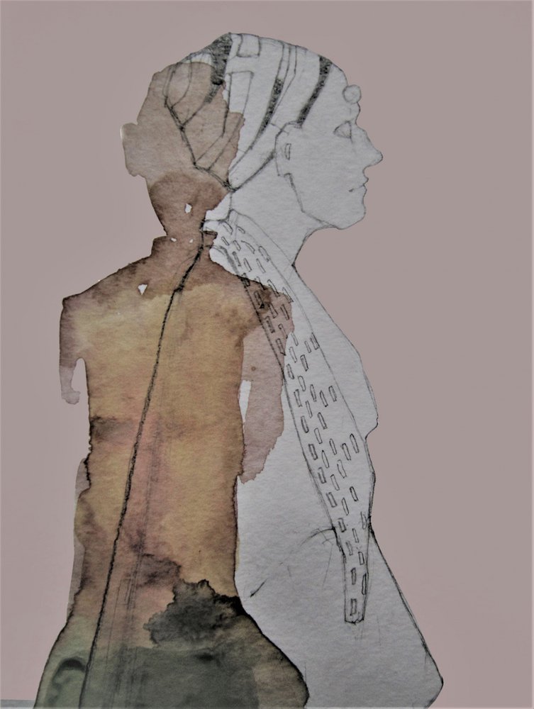 Profiel van een contemplatieve vrouw door Doris Schmitz