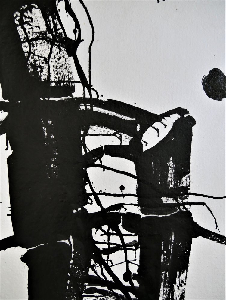 Dynamische abstracte penseelstreken door Doris Schmitz