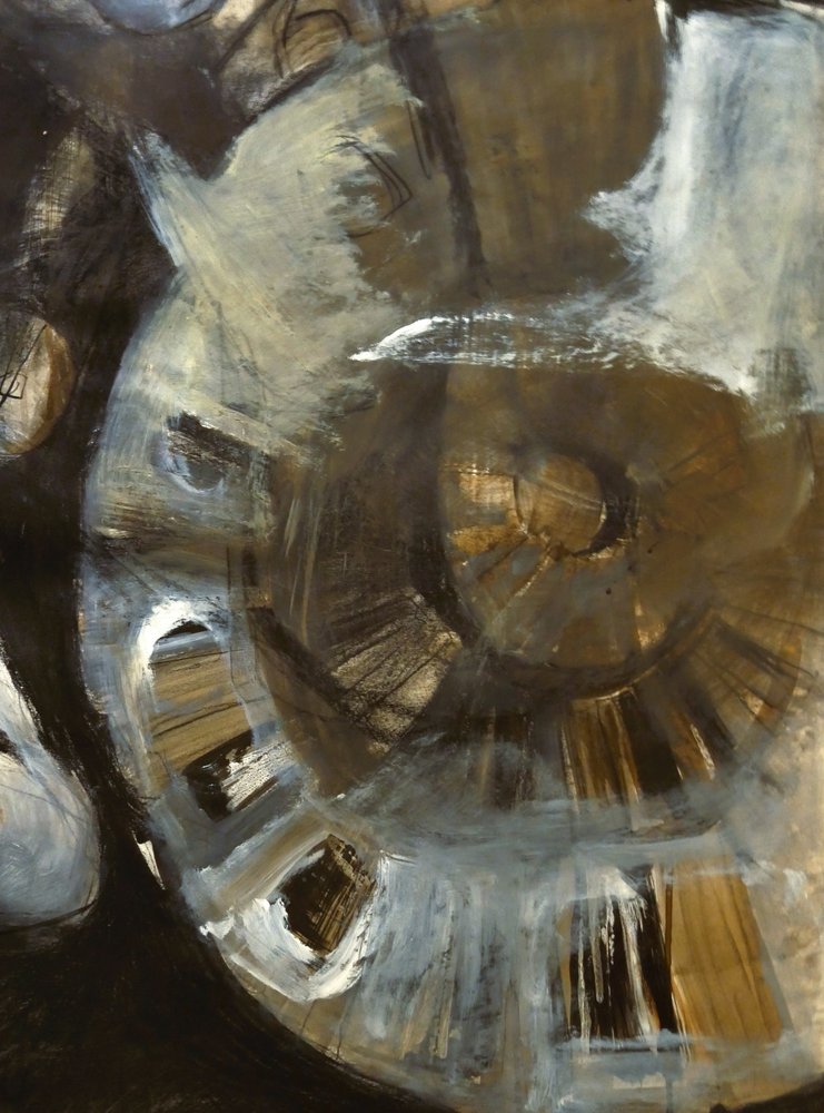 Aardse spiraal – abstract door Doris Schmitz