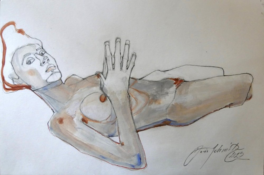 Egon Schiele poseert door Doris Schmitz