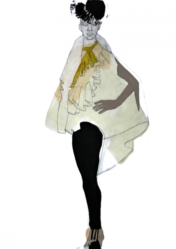 Elegante mode-illustratie door Doris Schmitz