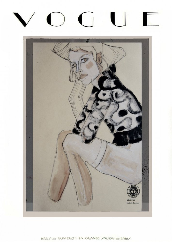 Elegante mode-illustratie door Doris Schmitz