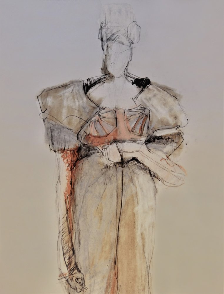 Elegante modeschets door Doris Schmitz