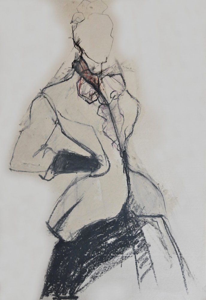 Elegante modeschets door Doris Schmitz