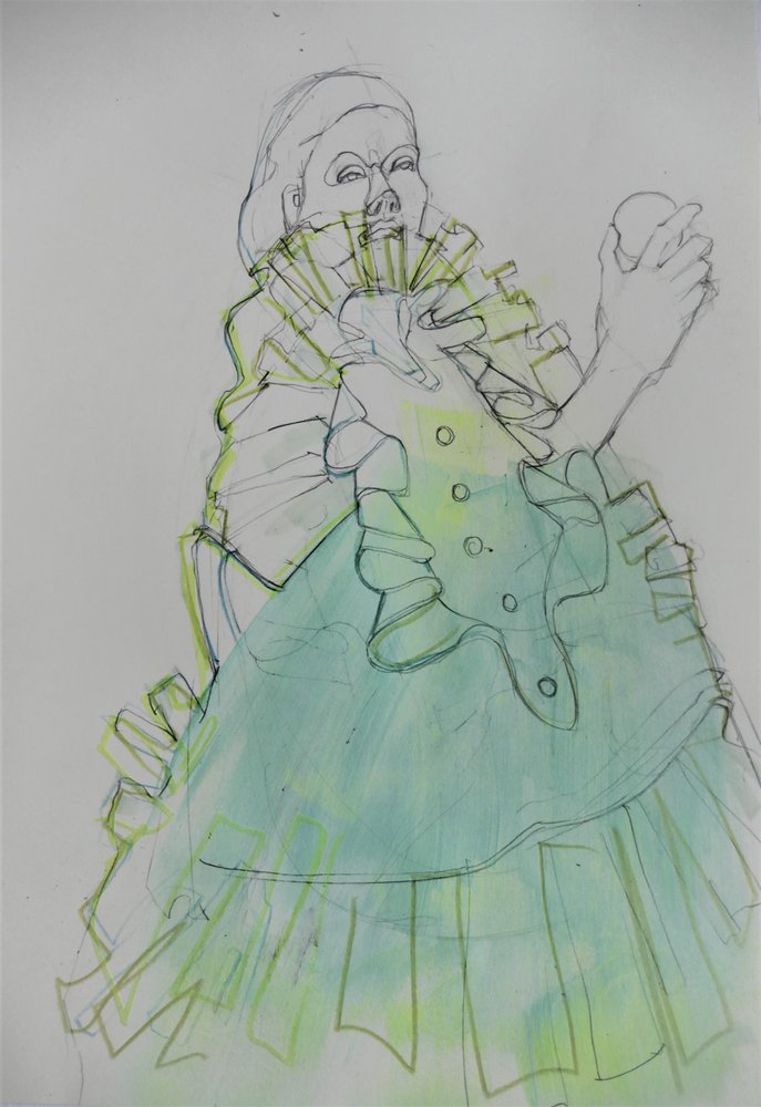 Elegant groen portret door Doris Schmitz