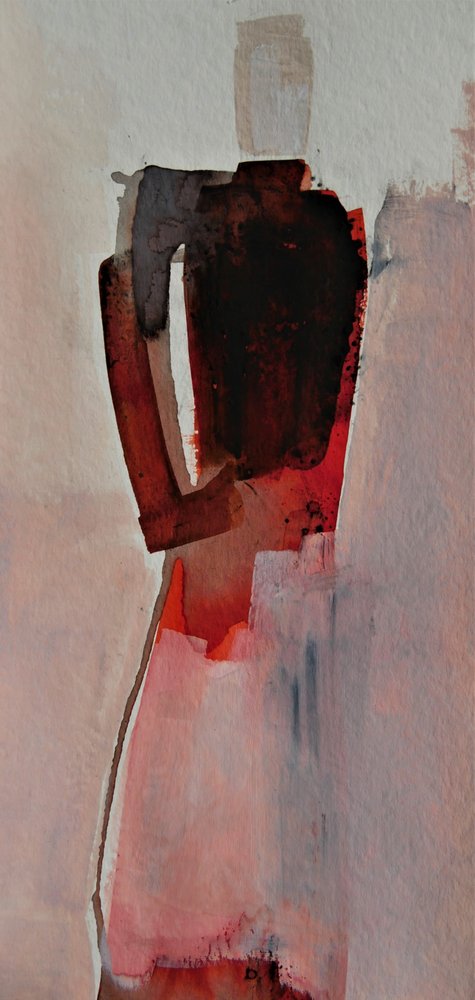Expressieve rode figuur door Doris Schmitz